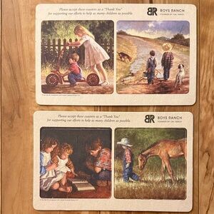 Boys Ranch Vintage Coasters Set